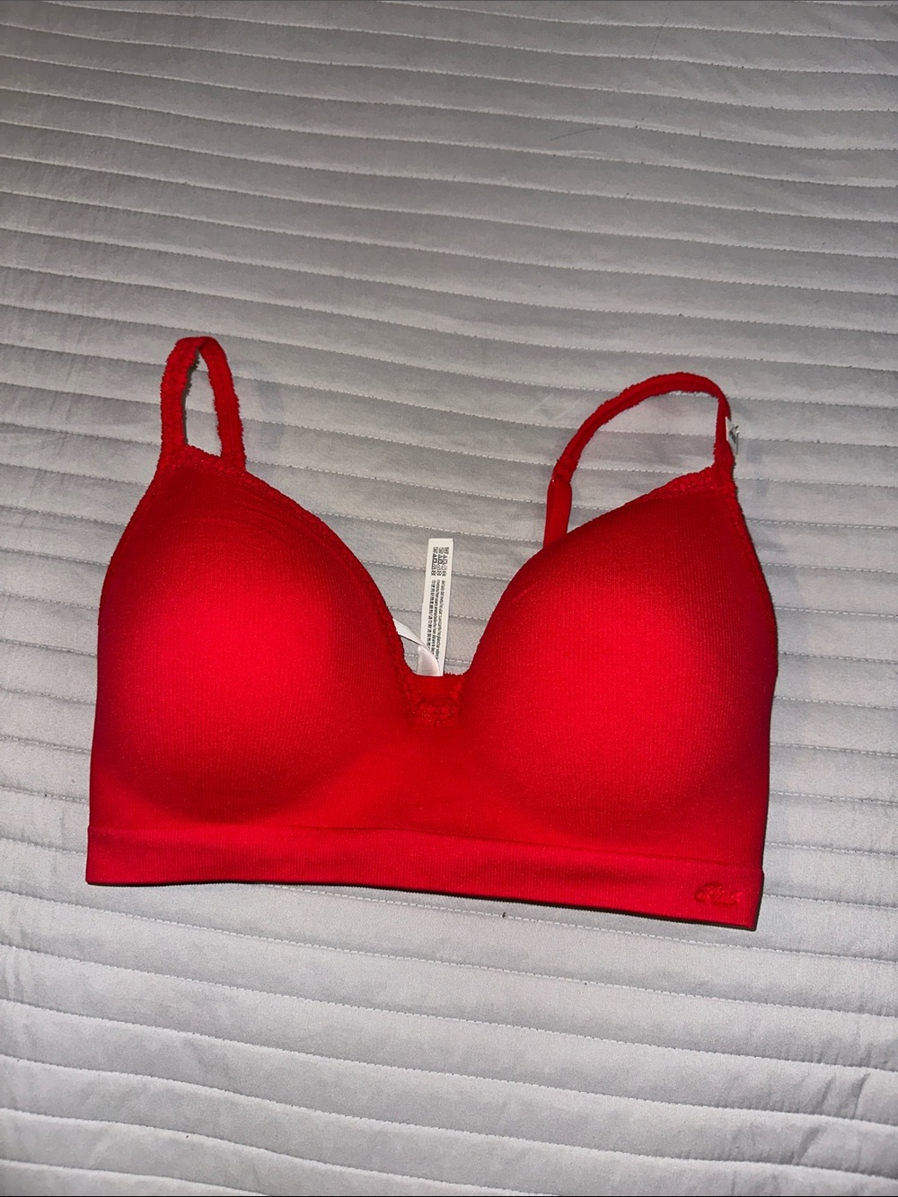PINK Victoria's Secret Red Seamless Lightly Padded Bra